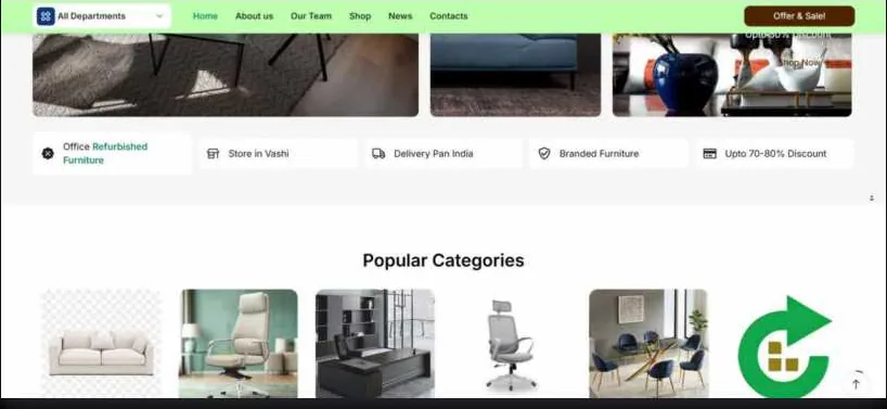 Sonars's Refurbished office furniture store